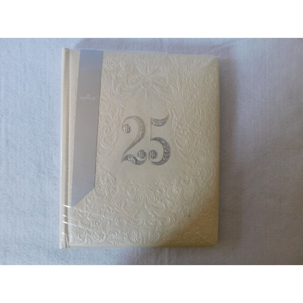 Hallmark 25th Anniversary Memory Book The Silver Anniversary Album Ivory Book